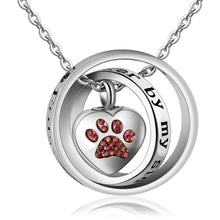 Load image into Gallery viewer, No Longer By My Side,Forever In My Heart Cremation Jewelry Stainless Steel Heart Urn Necklace Ashes For Human/Pet
